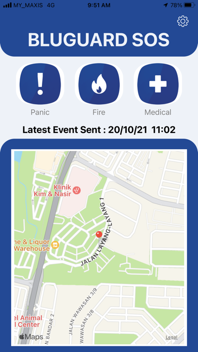 Bluguard SOS Screenshot