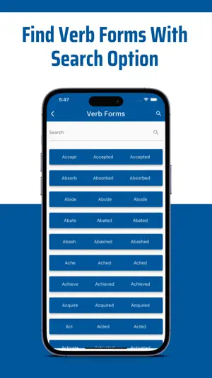 English Verbs - V1 V2 V3 screenshot 3