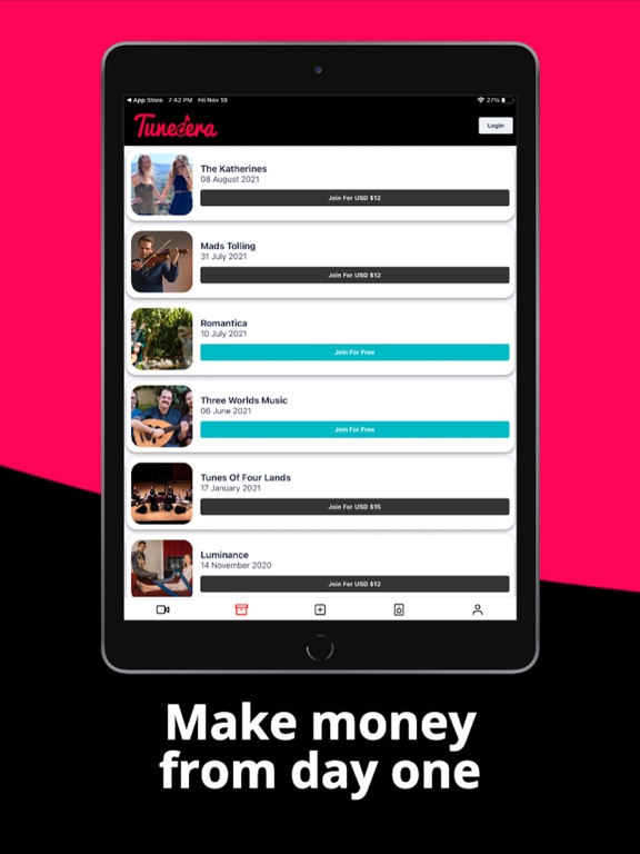 Tunedera iPad screenshot 2 - Entertainment app