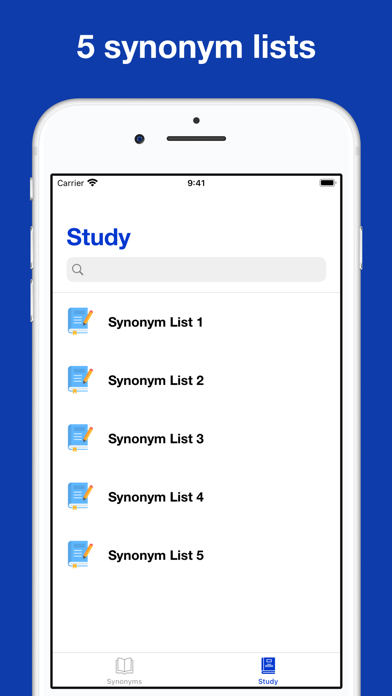 Latin-derived Synonyms Screenshot