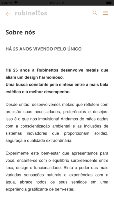 Rubinettos App Screenshot