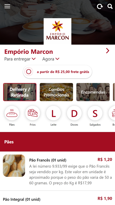 Empório Marcon Screenshot 1 - AppWisp.com Empório Marcon Screenshot 1 - AppWisp.com