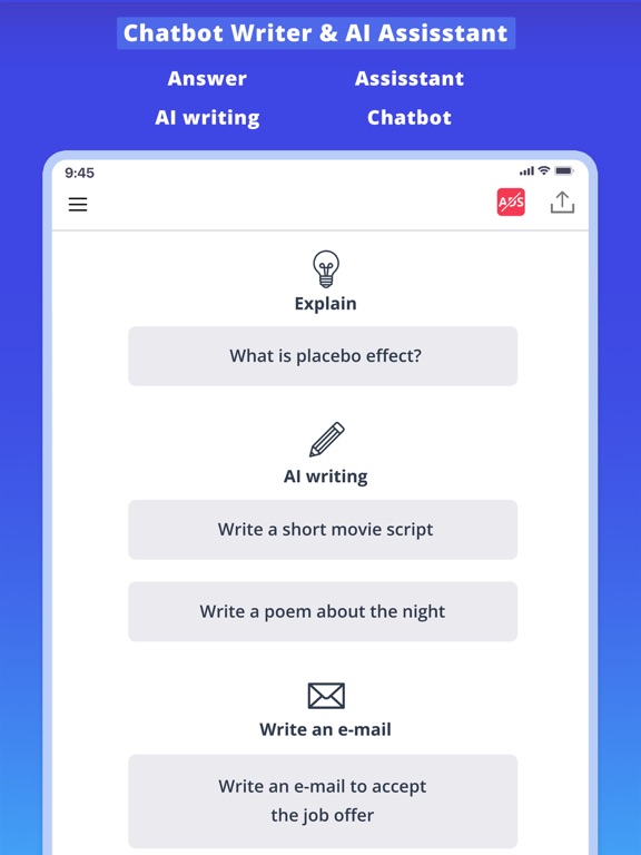 Screenshot #4 pour Chatbot Writer - AI Assistant