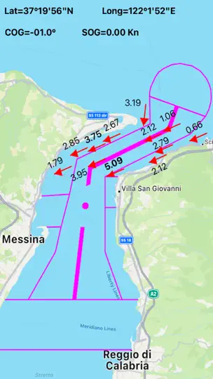 Capture d'écran de Messina Strait Current 2024 sur iPhone 2