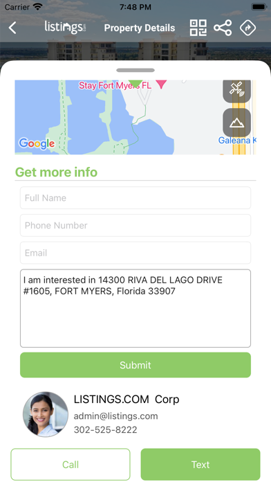 LISTINGS Screenshot