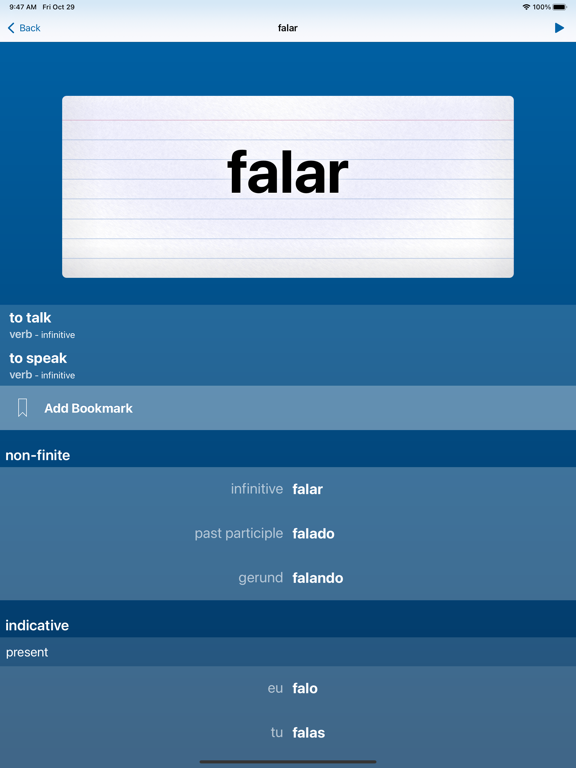 Screenshot #5 pour Entraîneur de verbes portugais