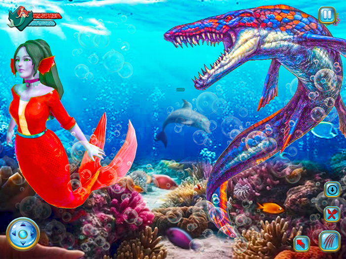 Sea Turtle and Princess Mermaid