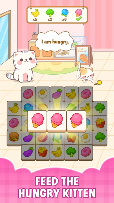 Cat Time: Cute Cat 3 Tiles Screenshot