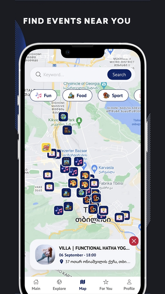 Eventy App Discover Events