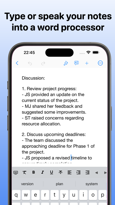Screenshot #2 pour Meeting Notes with AI Helper