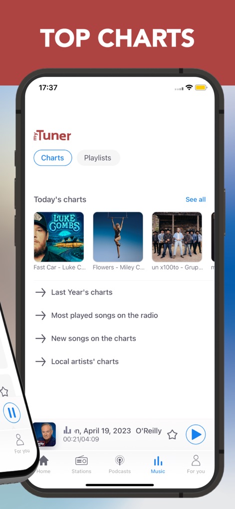 myTuner Radio - Live Stations - Music Charts Hub
