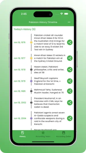 Pakistan History Timeline screenshot 2