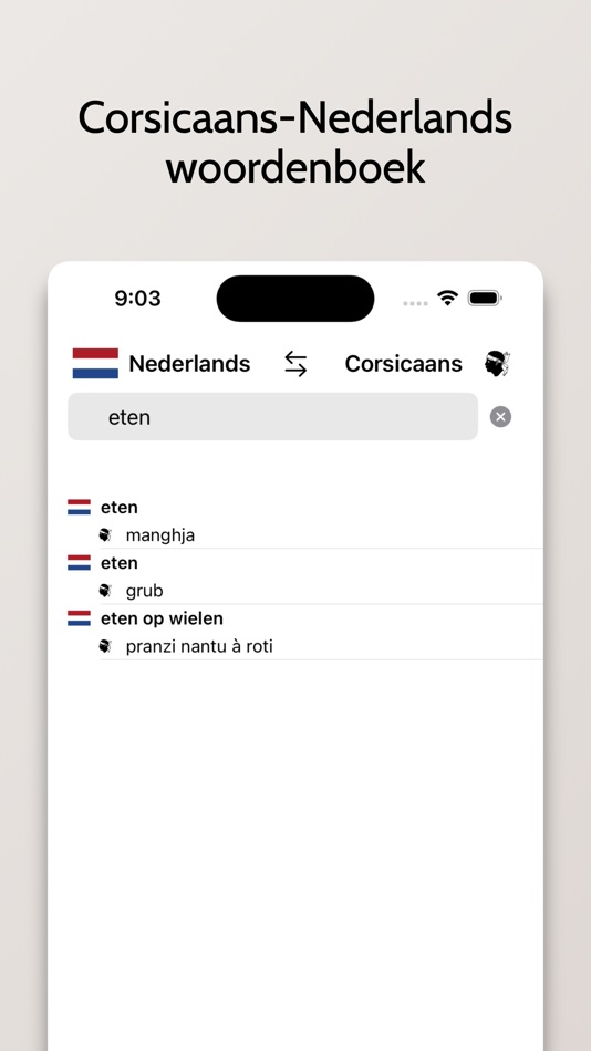 #1. Corsicaans-Nederlands (iOS) Podle: FB PUBLISHING LLC