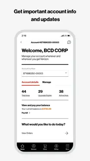 my verizon for business iphone screenshot 1