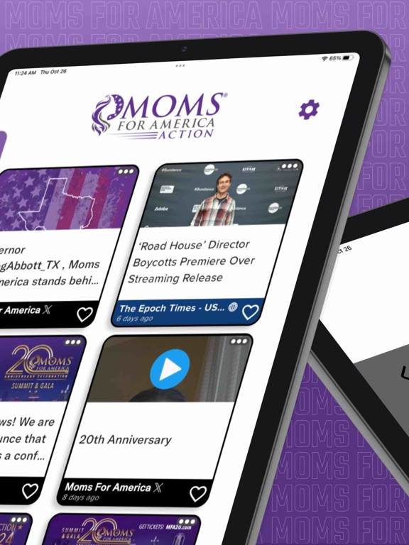 Moms for America App iPad screenshot 3 - News app