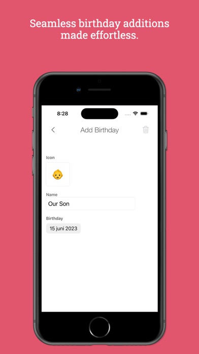 Birthdays - Cake Calendar Screenshot