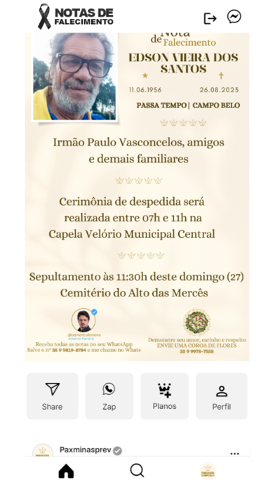 Notas de falecimentos Screenshot 2 - AppWisp.com