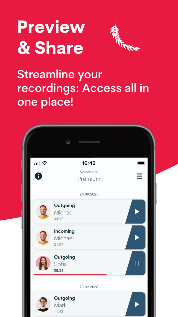 Call Recorder with Voiceberry
