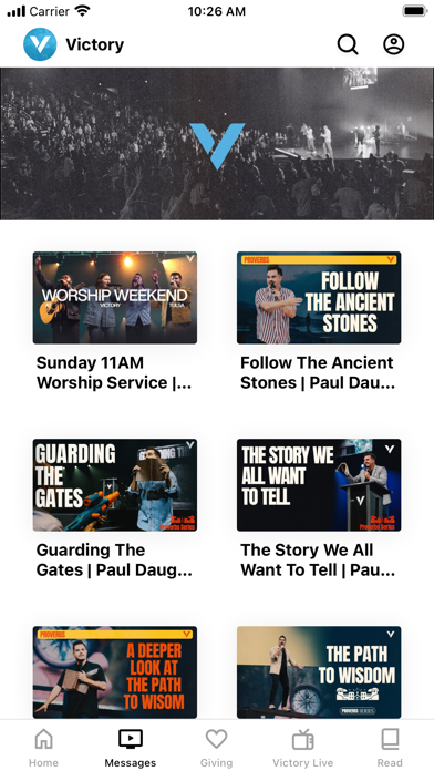 Victory App Screenshot