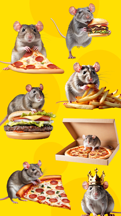 Rat Stickers: Pizza, Burger... Screenshot