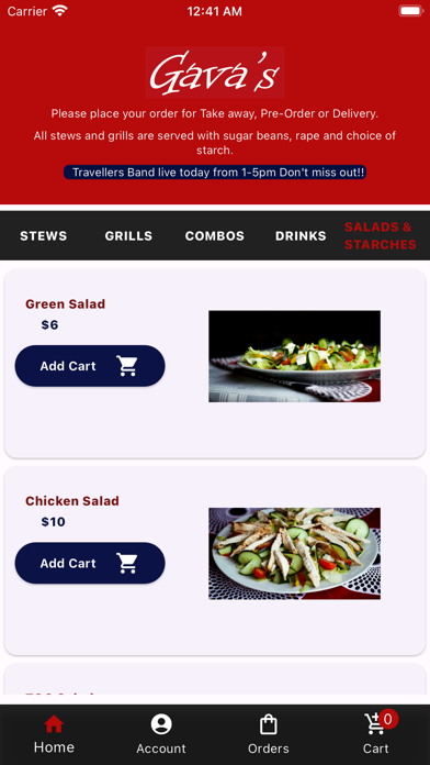 Gava's Restaurant Screenshot