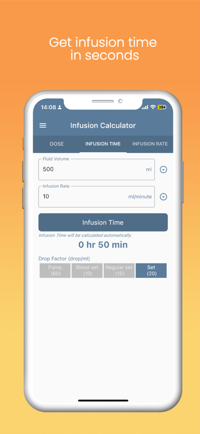 Infusion Calculator WH