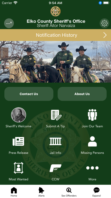 Elko County Sheriff's Office Screenshot
