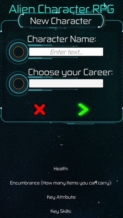 Screenshot #2 pour Alien Character RPG