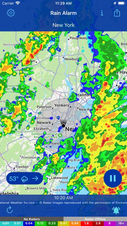 Rain Alarm Live Weather Radar screenshot-0