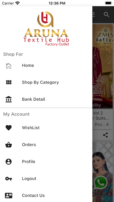 Aruna Textile Hub Screenshot