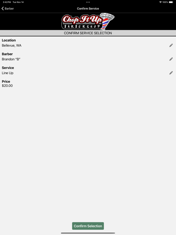 Chop It Up Barbershop iPad screenshot 3 - Lifestyle app