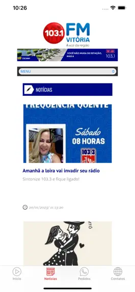 Game screenshot Rádio FM Vitória 103.1 apk