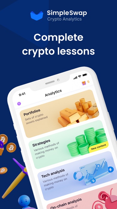 SimpleSwap:Crypto Analytics Screenshot