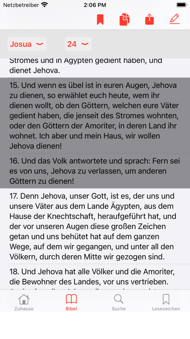 Elberfelder Heilige Bibel Screenshot