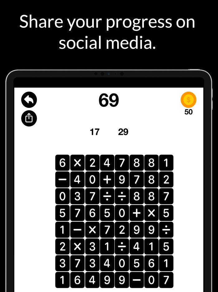 Crossnumber Math Puzzle Game