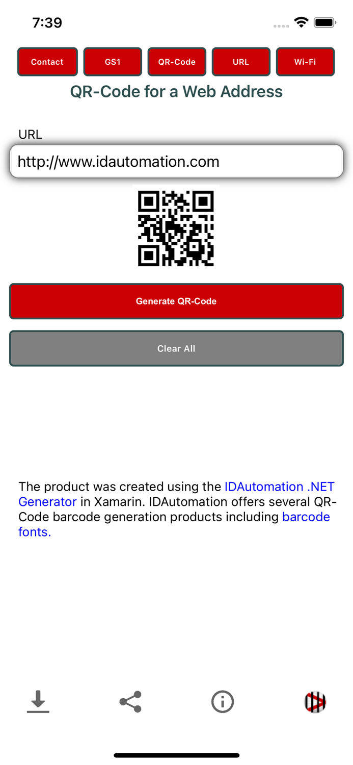 QR-Code Contact Info Generator