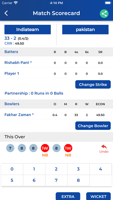 PriorCric - Live Scoring App Screenshot