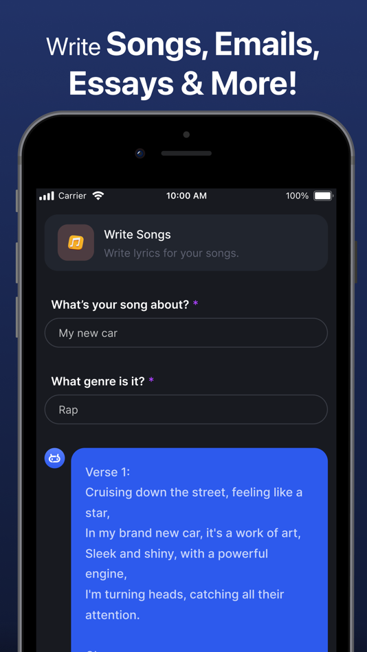 #6. AskGenie: Chatbot AI Assistant (iOS) بواسطة: Busicard.io