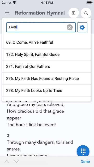 Church Hymnal Screenshot