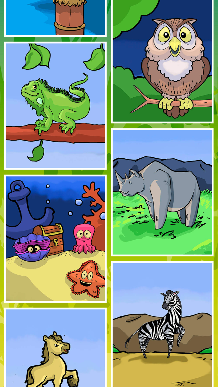 Paint and color animals – book
