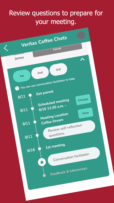 Veritas Forum Coffee Chats Screenshot