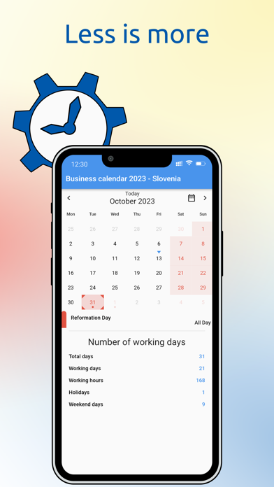 Screenshot #2 pour Working Day Calendar Slovenia