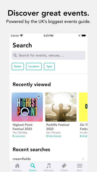 Screenshot #3 pour Skiddle: Events and Tickets