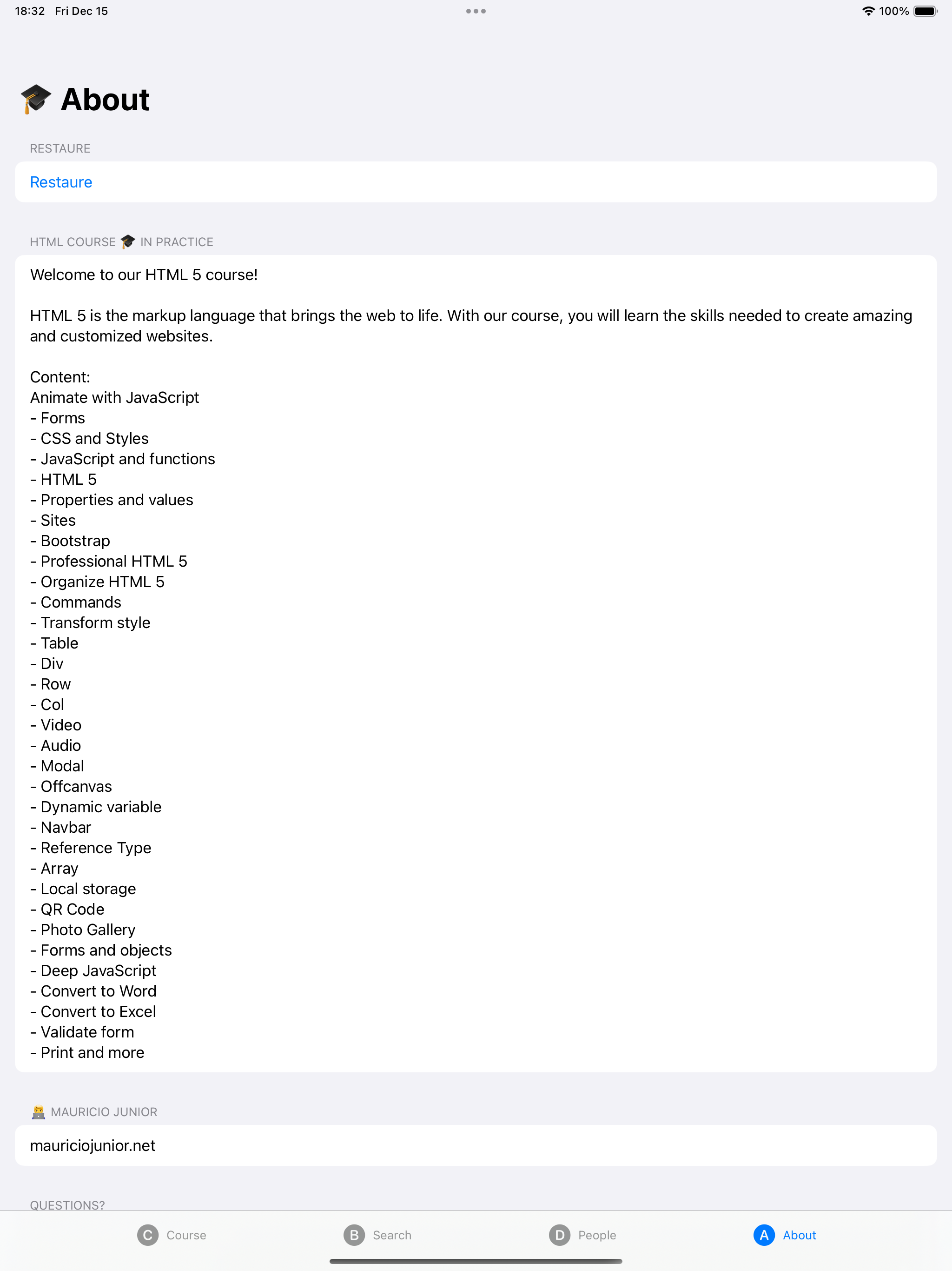 HTML Course