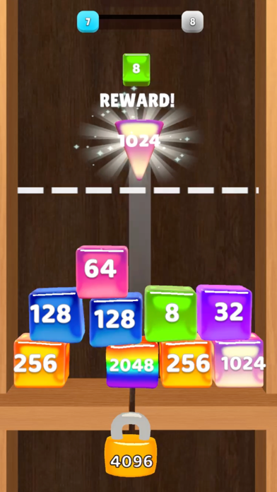 Jelly Cubes 2048: Puzzle Game Screenshot