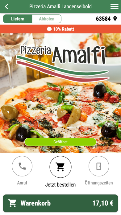 Pizzeria Amalfi Langenselbold Screenshot