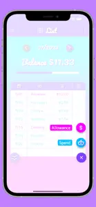 Kawaii Allowance Tracker screenshot #5 for iPhone