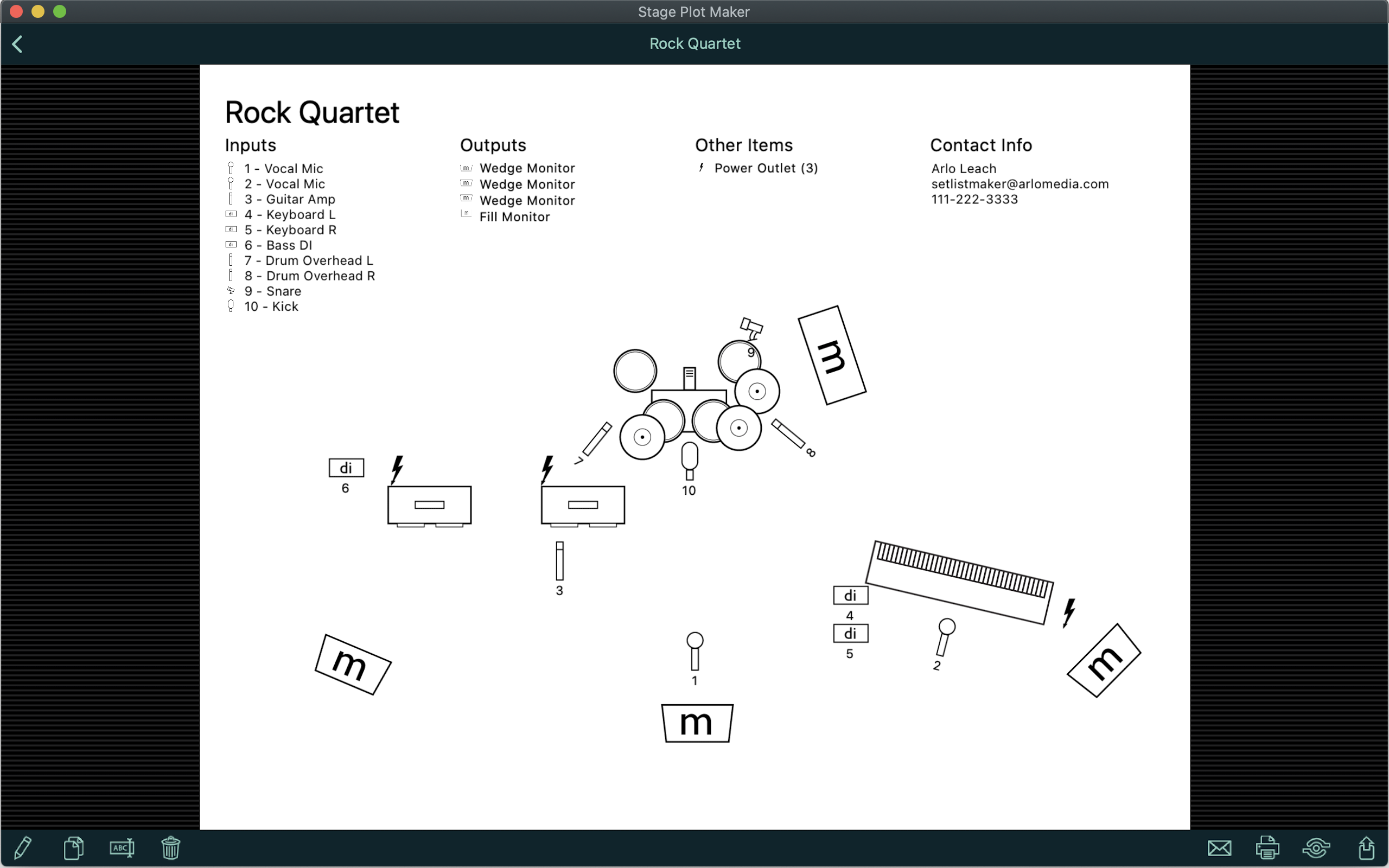 Stage Plot Maker X