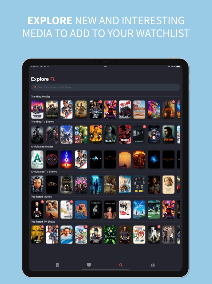 Watchlist Movie and TV Shows