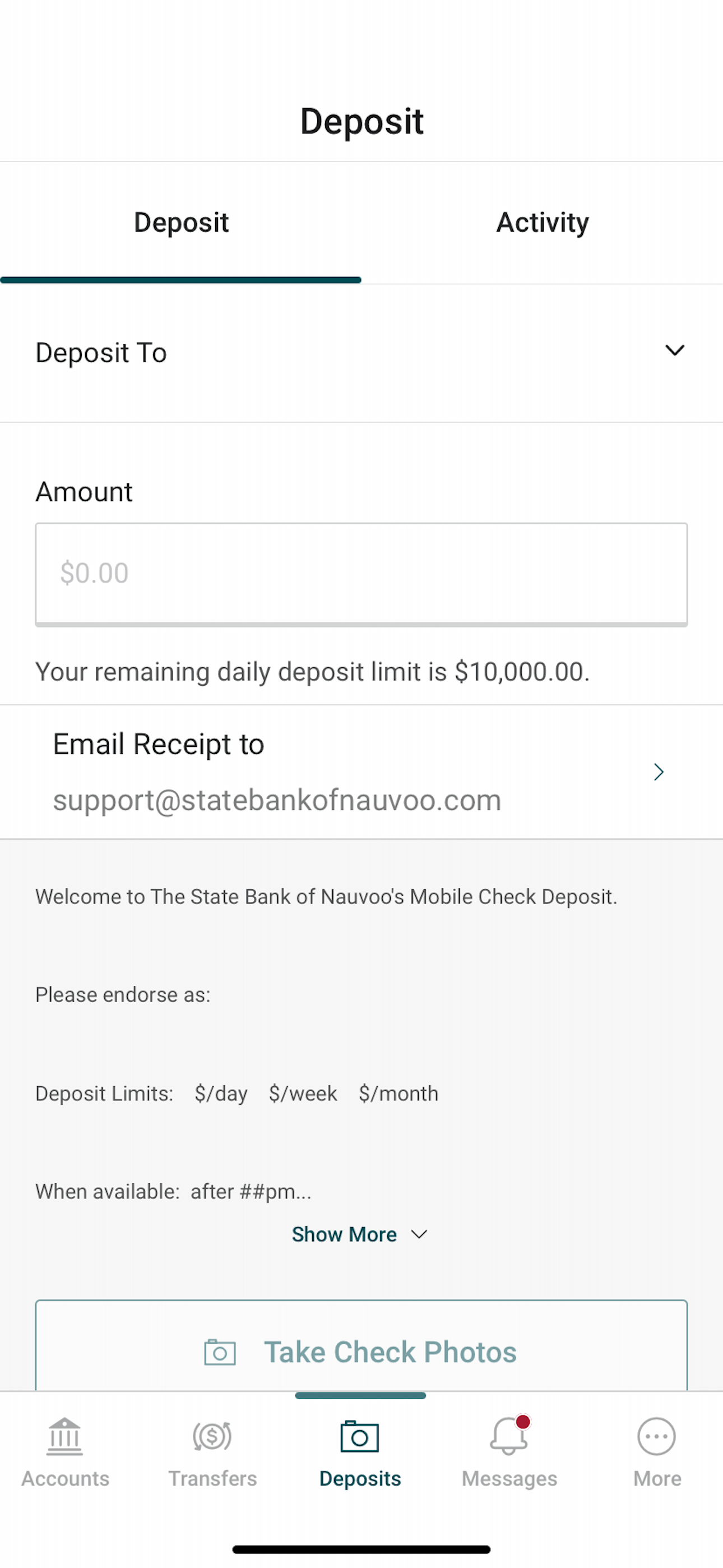 State Bank of Nauvoo screenshot 5